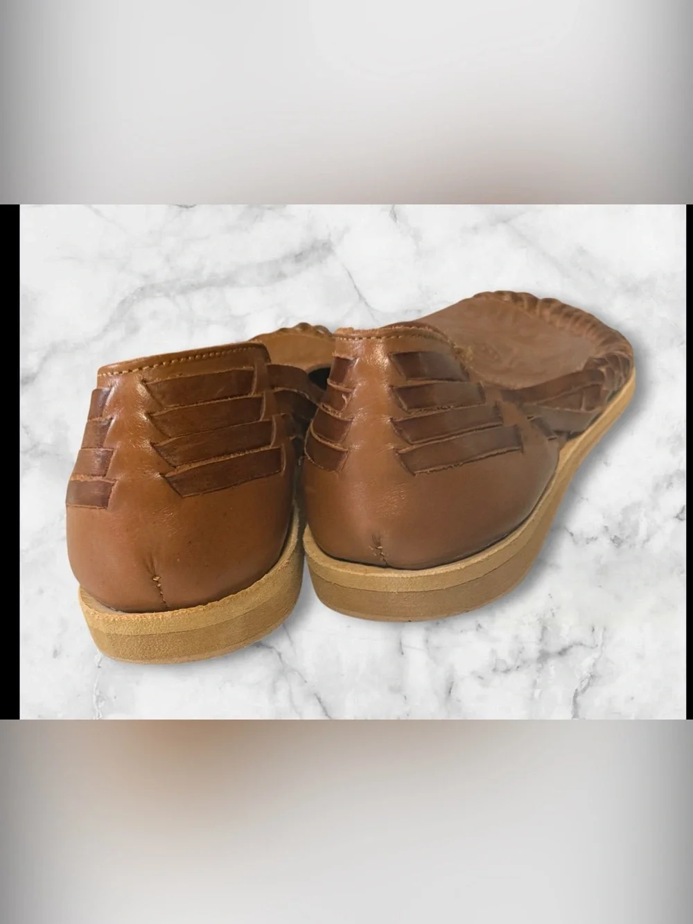 EUC Mexican Huarache Leather sandals for women, SZ 8 - Picture 3 of 8